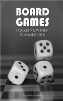 Board Games Pocket Monthly Planner 2018: 16 Month Calendar