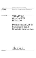 Treaty of Guadalupe Hidalgo: Definition and List of Community Land Grants in New Mexico