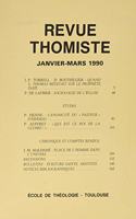 Revue Thomiste - 1/1990