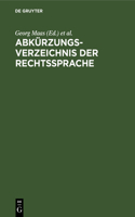 Abkürzungsverzeichnis Der Rechtssprache