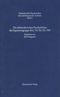 Mittelalterliche Handschriften Im Landeshauptarchiv Koblenz / Die Nichtarchivischen Handschriften Der Signaturengruppe Best. 701 Nr. 191-992