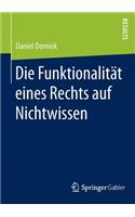 Die Funktionalität eines Rechts auf Nichtwissen