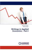 Writings in Applied Economics - Part I