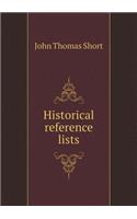 Historical reference lists: (English)