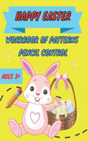 Happy easter workbook of patterns pencil control