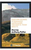 HARVARD STUDIES IN ROMANCE LANGUAGES. VO