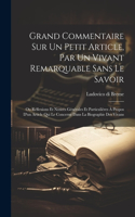 Grand Commentaire Sur Un Petit Article, Par Un Vivant Remarquable Sans Le Savoir