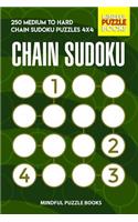 Chain Sudoku: 250 Medium to Hard Chain Sudoku Puzzles 4x4(35 Chain Puzzles)