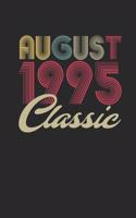 Classic August 1995: Dotted Bullet Grid Notebook / Journal (6 X 9 -120 Pages) - August Birthday Gift Idea