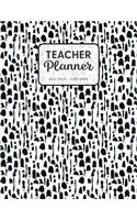 Teacher Planner 2019-2020: Dated Weekly Lesson Plan with Calendar & Vertical Days - Blots Inky