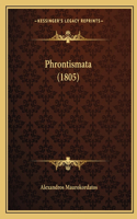 Phrontismata (1805): (German)