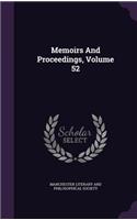 Memoirs and Proceedings, Volume 52