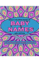 Adult Coloring Book of Baby Names