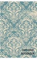 Dot Grid Notebook- Vintage Pattern: 120 Dot Grid Pages, 5.5 X 8.5 Inches