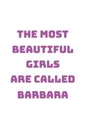 Barbara Girl Woman Notebook: Lined Paper Journal 6x9 - 120 Pages