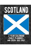 Scotland 2 Year Calendar Daily Planner Jan. 2020-Dec. 2021
