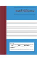 Amiesk Notebook - English Handwriting Notebook - 140 pages (7.44 x 9.69 inch)
