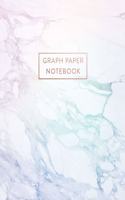 Graph Paper Notebook: Rainbow Marble - 7.5 x 9.25 - 5 x 5 Squares per inch - 100 Quad Ruled Pages - Cute Graph Paper Composition Notebook for Children, Kids, Girls, Teens