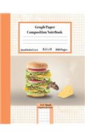 Graph Composition Notebook 4 Squares per inch 4x4 Quad Ruled 4 to 1 / 8.5 x 11 100 Sheets: Cute Funny Mouse Cheese Gift Notepad / Grid Squared Paper Back To School Gift Notebook For Math Teens Science Adults Students Programmers note takin