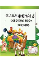 Farm animals coloring books for kids: A Farm animal Coloring Book with Fun, Easy, Adorable Animals, Farm Scenery, Relaxation and Baby Animals Coloring Pages for Kids