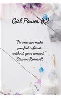 Girl Power #2: 6 X 9 Inspirational Quote 5x5 Graph Ruled Paper Notebook for Girls - Unique Inspirational Appreciation Gift, Quote Book, Diary Gift for Independent Minded Young Ladies - Writers, Novelists, Authors, Friends or Artists