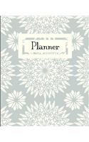 Planner: Undated Weekly Monthly Journal Appointment Calendar Organizer Notebook No Date Gray Mandalay Design