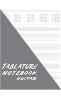 Tablature Notebook Guitar: Minimalist Guitar Tab Paper - Gray