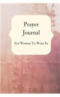 Prayer Journal for Women to Write in