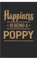 Happiness Is Being a Poppy: Grandpa Memory Journal Blank Lined Note Book Father's Day Men Gift 104 Pages