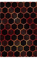 Journal Notebook Polka Dots and Hexagons Pattern 5