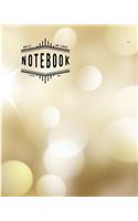 Notebook: Golden flare: Journal Dot-Grid, Graph, Lined, Blank No Lined: Book: Pocket Notebook Journal Diary, 120 pages, 8" x 10" (Blank Notebook Journal)