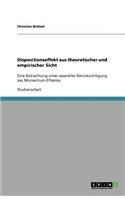 Dispositionseffekt aus theoretischer und empirischer Sicht: Eine Betrachtung unter spezieller Berücksichtigung des Momentum-Effektes