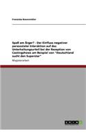 Spaß am Ärger? - Der Einfluss negativer parasozialer Interaktion auf das Unterhaltungsurteil bei der Rezeption von Castingshows am Beispiel von Deutschland sucht den Superstar