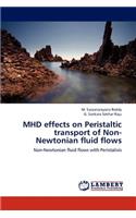 MHD effects on Peristaltic transport of Non-Newtonian fluid flows