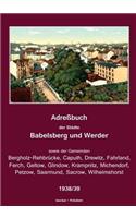 Adreßbuch der Städte Babelsberg und Werder, 1938/39