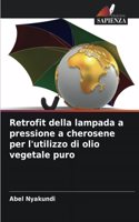 Retrofit della lampada a pressione a cherosene per l'utilizzo di olio vegetale puro