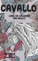Libri da colorare per adulti - Grande stampa - Animale - Cavallo
