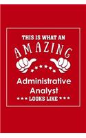 This is What an Amazing Administrative Analyst Look Like: Appreciation Gift Journal for Employee, Coworker or Boss