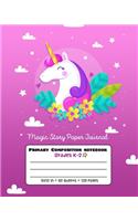 Primary Composition Notebook Grades K-2 Magic Story Paper Journal