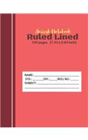 Amiesk Notebook - Ruled Lined Notebook - 140 pages (7.44 x 9.69 inch)