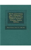 Récits Laurentiens. Illus. D'edmond J. Massicotte Et Préf. D'albert Ferland