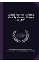 Quaker Records, Hartland Monthly Meeting, Niagara Co., N.Y