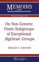 On Non-Generic Finite Subgroups of Exceptional Algebraic Groups: (Memoirs of the American Mathematical Society)