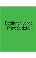 Beginner Large Print Sudoku: Fun, Large Grid Sudoku Puzzles
