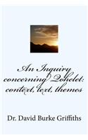 An Inquiry concerning Qohelet