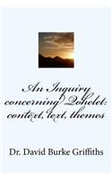 Inquiry concerning Qohelet