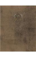 Monogram "W" Grid Sketchbook