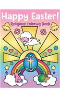 Happy Easter! Religious Coloring Book