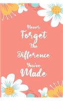 Never Forget The Difference You've Made