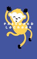 Password Logbook: Monkey Internet Password Keeper With Alphabetical Tabs - Handy Size 6 x 9 inches (vol. 1)